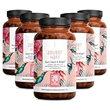 Haar Vitamine - 451mg Silizium hochdosiert & Biotin Zink Selen für Haare - Kieselsäure aus Bambus,...