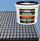 Dachfarbe Sockelfarbe Dachbeschichtung Dachlack Dachsanierung Polymermembran 12 kg Anthrazit