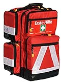 Team Impuls - Notfallrucksack - rot - Nylon - LEER - mit 4 Außentaschen - Gr. L