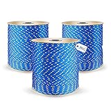 DQ-PP POLYPROPYLENSEIL | 5mm | 20m | BLAU | Traglast bis 244 kg Flechtleine Textilseil Leine Schnur...