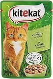 Kitekat Bocconicini Coniglio Cibo Umido per Gatti Confezione 48 Buste, 100 g