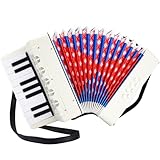 Akkordeon Kinder,17 Tasten 8 Bässe Piano Akkordeon,Ziehharmonika Kinder mit Einstellbare...