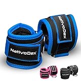 NativoDex Fußschlaufe Kabelzug (2 Stück) - Knöchelriemenscheiben Krafttraining Fußmanschetten...