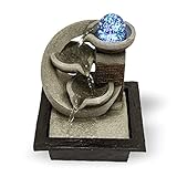 Zimmerbrunnen mit LED-Beleuchtung | Tischbrunnen mit Wasserfall | dekorativer Zierbrunnen in...