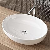 Waschbecken24 | Premium Waschbecken mit Lotus-Effekt für das Badezimmer und Gäste-WC (51x40x13cm,...