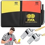 Schiedsrichter Karten Set, Sport Fußball Schiedsrichter rote und gelbe Karten mit Metall Trainer...