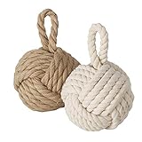 2 verschiedene Türstopper Zuber Höhe 23 cm Jute braun