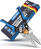 Blechschere gerader Schnitt - [int. Millimeterskala] - Metallschere für Trockenbau, Trapezblech,...
