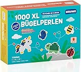 Smowo® Große 10mm Bügelperlen 1000 Stück für Kinder ab 3 Jahren - 7 bunte Farben XL Steckperlen...