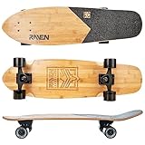 RAVEN Longboard Skateboard für Kinder Erwachsene Jungen Mädchen | Aluminium Trucks | PU Räder |...