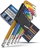 STONE REEF Innensechskantschlüssel Set 13tlg. [inkl. Kugelkopf] - 1,27-10mm Sechskant Multicolour...