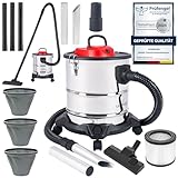 LEHMANN Haddo Industriestaubsauger 2000W | Aschesauger für Kamin mit Doppelfilteranlage |...