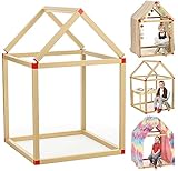 CASETTA, Spielhaus für Kinder, Spielzelt Kinder Indoor ab 3 Jahren, mit Lichtern & Stoffen...
