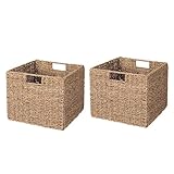 2er-Set Kallax Expedit Regal Korb/Kallax Korb Geflochten / 30,5 x 30,5 x 25,5H cm/Seegras...