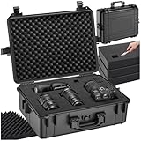 tectake® Kamerakoffer, Universalkoffer, Outdoor Box wasserdicht als Transportkoffer, Hardcase zur...