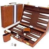 Lohofrnny Backgammon Set, 15' Klassisches Backgammon Koffer, 2 Spieler Brettspiel Tragbares Reise...