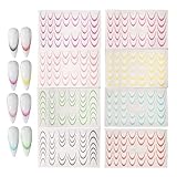 Nagelstickers,8 Farben Fingernagel Maniküre Abziehbilder - Haftende Maniküre Pediküre Aufkleber...
