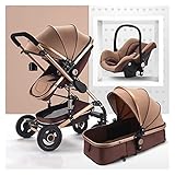 Zusammenklappbarer 3-in-1-Kinderwagen for Neugeborene und Kleinkinder, Kombination aus Kinderwagen...