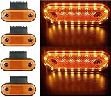 Formplas 4 x LED Begrenzungsleuchten 12v 24volt Positionsleuchten Anhänger Wohnwagen PKW LKW Orange...