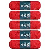 Dawutocap Weiches Häkelgarn, weich, handgestrickt, 100 g/Rolle, zum Stricken von Teppichen,...