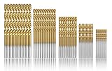 Estmoon 100 Stück HSS Bohrer Set Metall Spiralbohrer Set Handspiralbohrer Bohrersets Werkzeuge...