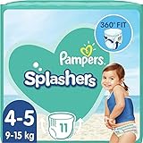 Pampers Baby Windeln Größe 4-5, Splashers, Einweg Schwimmwindel für sicheren Schutz im Wasser, 11...
