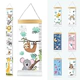 wonneklein Safari Kinder Messlatte I Größenmesser I Dekoration Kinderzimmer I aufrollbar I mit...