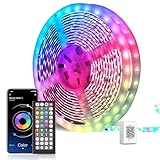 LED Strip 30m, Bluetooth LED Streifen,RGB LED Strip Farbwechsel LED Lichterkette mit Steuerbar via...