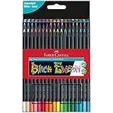Faber-Castell 116436 - Buntstifte Blackwood, Black Edition, 36er Etui