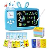 Deutsch Lernen Lernspielzeug für Kinder 1-6 Jahre alt, Sprechende Flash-Karten LCD Schreibtablett...