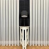 casavelo Glitzernd Bambus-Voile Gardine, Glatt Genäht Ohne Falten, Wohnzimmer Vorhang, Für...