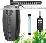 FEDOUR 165GPH Aquarium Filter U-V mit Timer, 8W einstellbare Aquarium-Filterpumpe,...