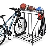 Fahrradständer, Fahrräder Abstellständer mit 3 Fahrrad Ständer Stellplätze, Extra Breiten Korb,...