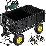 KESSER® Gartenwagen Bollerwagen Transportwagen 700kg belastbar Gartenkarre, inkl. herausnehmbare...