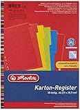 Herlitz 11078086 Register 10-teilig, A4, farbintensiver Manilakarton