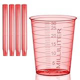 HaseMed Medizinbecher 30ml, graduiert, Kunststoffbecher für Medizin, Labor, Proben und Haushalt,...