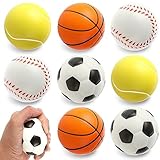 8 Stück Stressball, 6 cm Mini Stress Sportbälle Schaum Antistressball, Stressabbau Bälle...