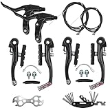 Qiyiche Fahrrad Bremse V Brake Set, Bremshebel Fahrrad mit Werkzeugschlüssel, Bremsarme 127 mm,...