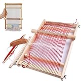 BangShou Webrahmen Holz Webstuhl Set für Kindern und Erwachsene Schulwebrahmen Holzwebrahmen mit...