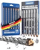 SDS Plus Betonbohrer – 7-teilig inkl. Kassette – Ø 5, 6, 6, 8, 8, 10, 12 mm x 156 mm – Profi...