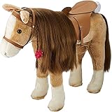 Götz 3403088 Sparky Kämmpferd (Stockmaß 37 cm) - braunes Plüschpferd, Höhe ca. 52 cm für...