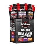 Jack Links Beef Jerky Mischkarton – 12er Pack (12 x 25g) – Trockenfleisch Eiweiß Snacks - High...