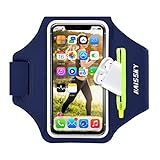 Sportarmband Handy Mit KopfhörerTasche,Schweißfest Handytasche Joggen Armtasche Kompatibel mit...