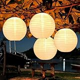 Bawoo Solar Lampions Außen Wetterfest Solar LED Laterne Wasserdicht Warmweiß Hängende...