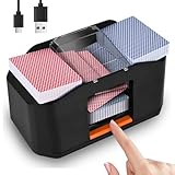 QUICARD Geräuscharmer und wiederaufladbarer Kartenmischer für 2 Kartensätze, 2000 mAh,...