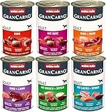 animonda GranCarno Adult Herzhafte Variation (6 x 400 g), Hunde Nassfutter für ausgewachsende...