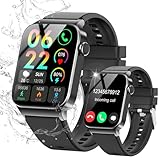 VKROBAG Smartwatch Damen Herren mit Telefonfunktion, 1.85' Zoll Touchscreen Fitnessuhr, 100+...