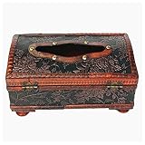 KEALBAUS Papiertaschentuchbox im Retro-/Vintage-Stil, Kupfer-Ring-Muster, , Dekoration, Retro, Rot