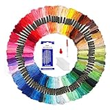 Magrimaxio Stickgarn Set 100 Farben, Embroidery Thread 8m Sticktwist Weicher, Embroidery Floss...