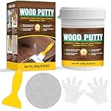 Holzspachtelmasse Weiß, Allzweck Holzkitt Für Möbel & Bodenreparatur, 250g Holz Spachtelmasse –...